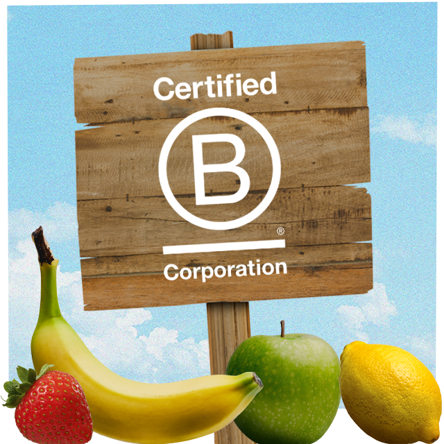 we're a proud b corp with logo